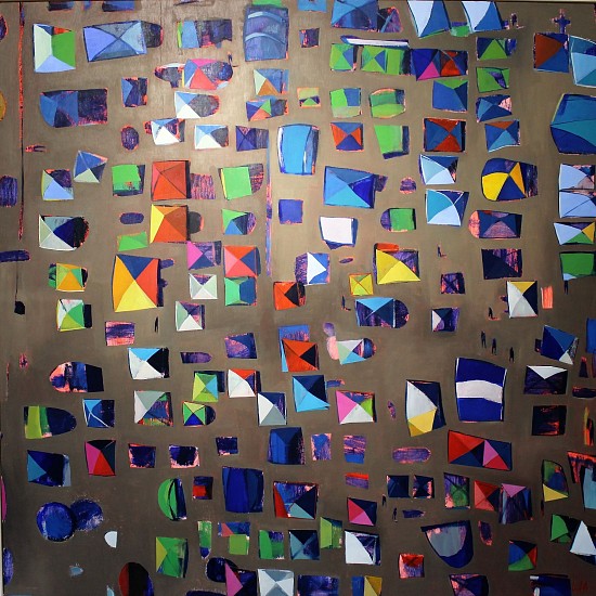 LOUISE MASON, ELEVATED SHAPES AND COLOURS 10
2016, OIL ON BOARD