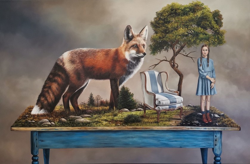ANGELA BANKS, THERE'S A FOX IN MY GARDEN
2019, OIL ON CANVAS