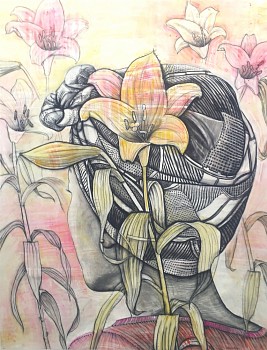 4 annuciation front knot scarf 147 x 114