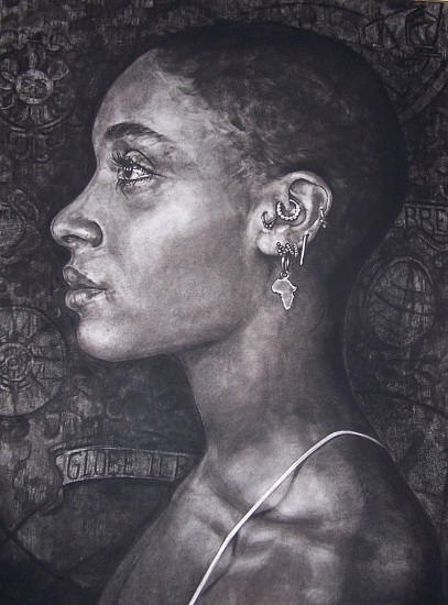 CORLIE DE KOCK, TAPESTRY OF THE WORLD
2020, CHARCOAL ON FABRIANO COLD PRESSED PAPER