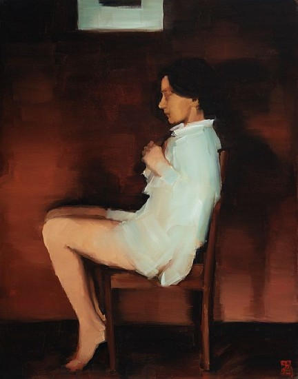 SASHA HARTSLIEF, SEATED WITH WHITE SHIRT
2020, OIL ON CANVAS