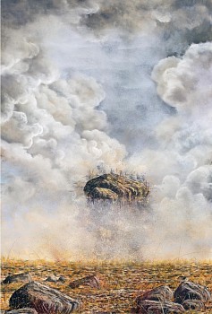 jan tshikhuthula return to innocence 150 x 100cm charcoal and pastel on cotton rag paper