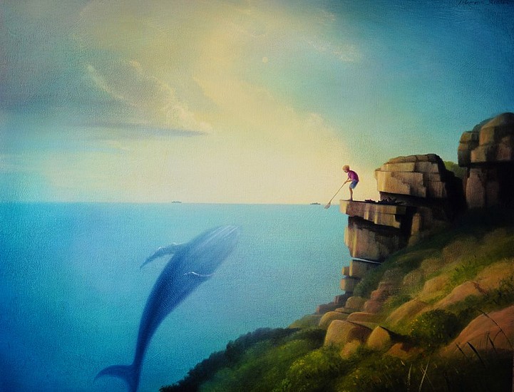 PETER VAN STRATEN, CLEANING UP THE SEA
2022, OIL ON CANVAS