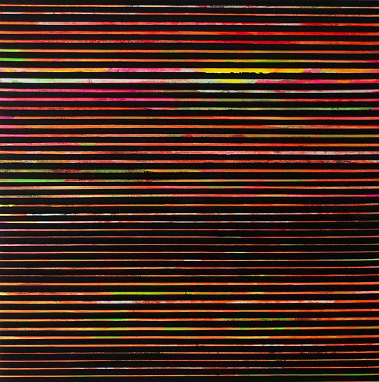 PAOLO BINI, UN SOLO FORTE, CAUTO E IMMENSO / A STRONG, CAUTIOUS AND IMMENSE SUN
2022, ACRYLIC AND PIGMENTS ON PAPER TAPE ON CANVAS