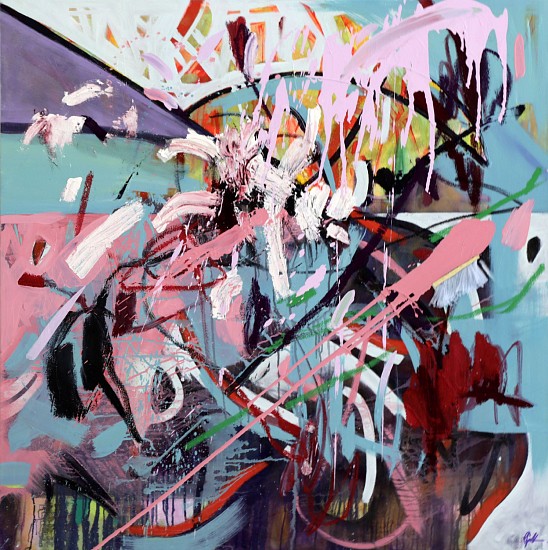 LIZA GROBLER, GESTURES IN SPACE
2021, OIL AND MIXED MEDIA ON CANVAS