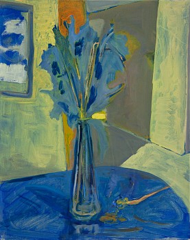 hoogervorst blue irises 2022 oil on canvas 59 x 74cm
