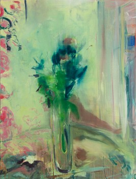 hoogervorst interior with flowers 2022 oil on canvas 80 x 105cm