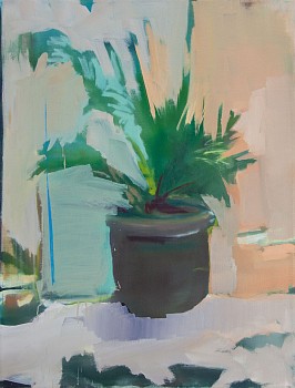 hoogervorst pot plant in front of the old studio 2022 oil on canvas 80 x 105cm