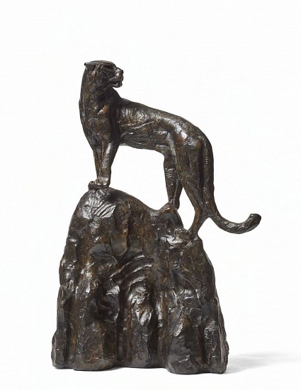 DYLAN LEWIS, S461 LEOPARD ON TERMITE MOUND MAQUETTE
2023, BRONZE
