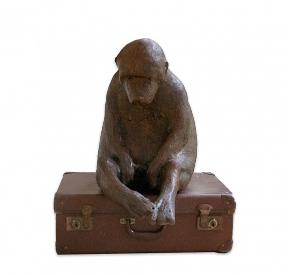WILMA CRUISE, LOUIS’ BABOON
BRONZE ON FOUND OBJECT (SUITCASE)