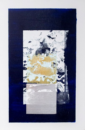 SEPIDEH MEHRABAN, PERSIAN BLUE
OIL,INK, SILVER & GOLD LEAF ON CANVAS
