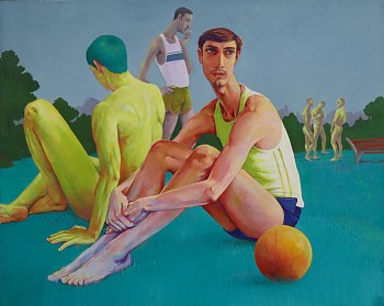 Andre Serfontein The Beautiful Game oil on camvas 68 x 85cm