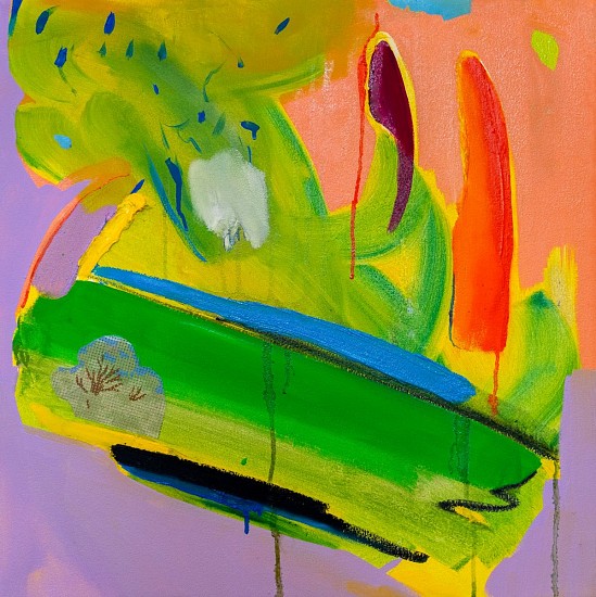 LIZA GROBLER, LUNCHTIME LANDSLIDE
2023, OIL & MIXED MEDIA ON CANVAS