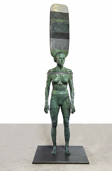 ANGUS TAYLOR, SHE AS THE POET & THE POET AS THE WITNESS
2024, BRONZE , HEMATITE, BELFAST GABBRO, PRASIOLITE, GREEN SERPENTINE