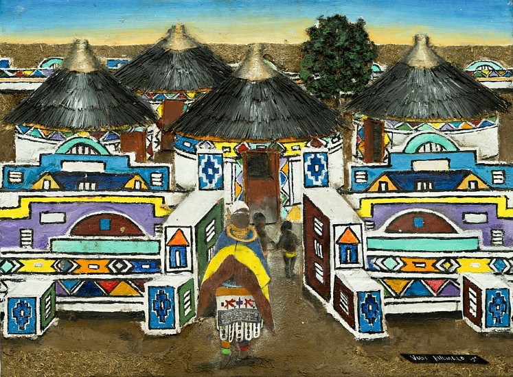 VUSI KHUMALO, HOMESTEAD KWANDEBELE
2024, MIXED MEDIA COLLAGE ON PLYWOOD BOARD