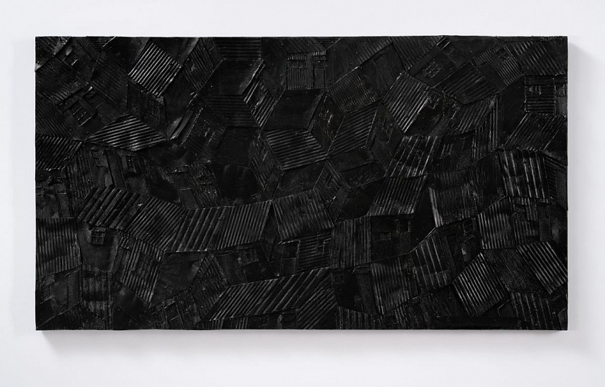 VUSI KHUMALO, BLACK COMPOSITION 2
2022, MIXED MEDIA & ACRYLIC ON BOARD