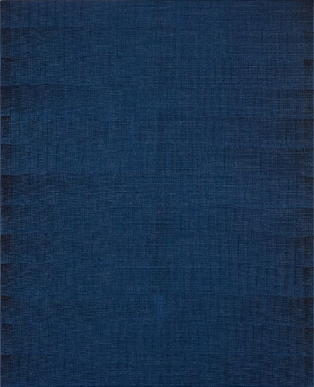 CATHY ABRAHAM, INDIGO ROYAL BLUE 18
2024, OIL ON RAW BOOK LINEN