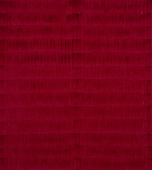 CATHY ABRAHAM, A SCARLET REDDENING
2025, OIL ON DYED LINEN