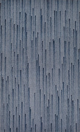 CATHY ABRAHAM, INDIGO TEARS ON GREY LINEN I
2024, OIL ON CLEAR PRIMED DYED LINEN