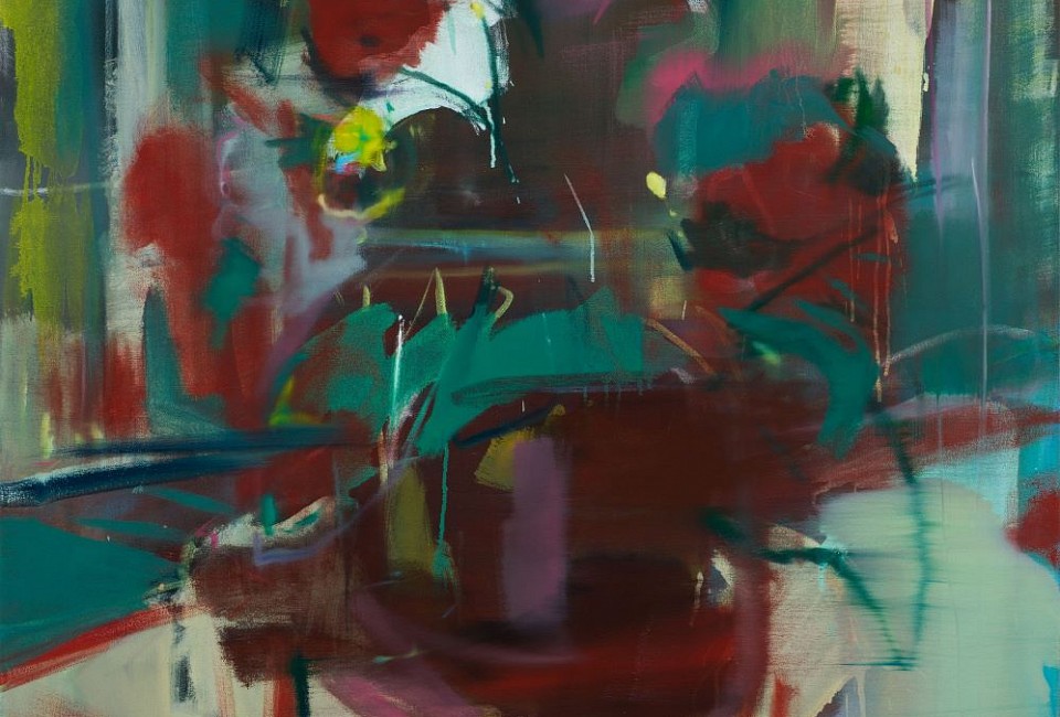 hoogervorst flowers in the window i 2024 oil on canvas 120 x 100cm