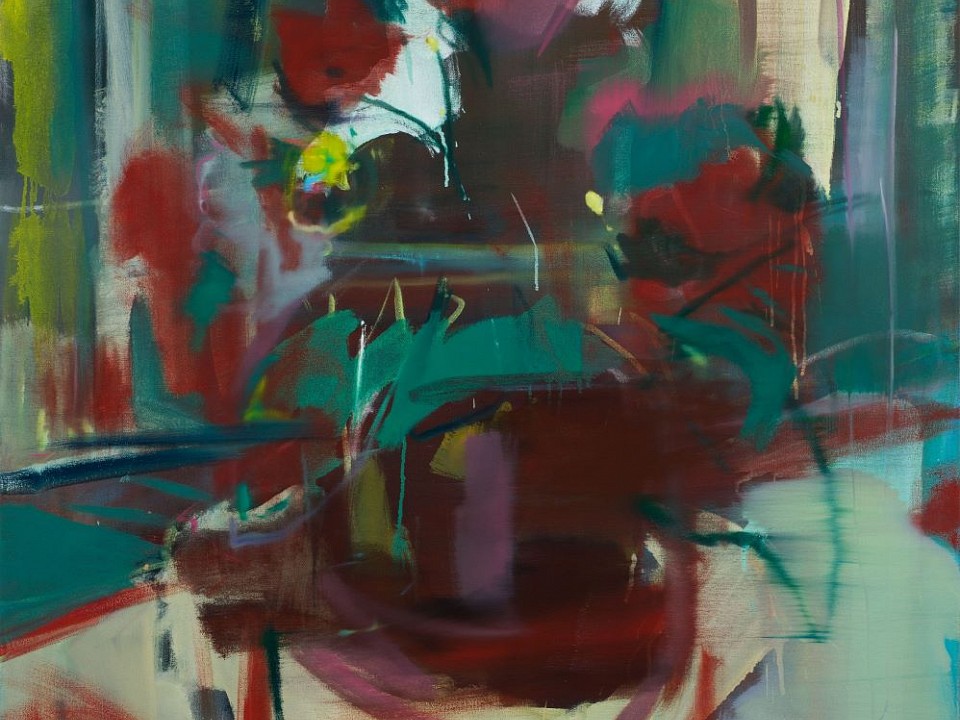 hoogervorst flowers in the window i 2024 oil on canvas 120 x 100cm