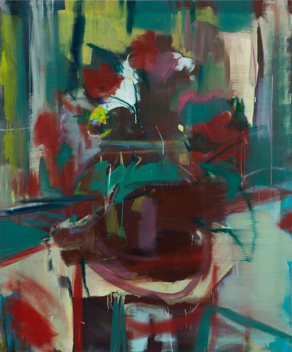 hoogervorst flowers in the window i 2024 oil on canvas 120 x 100cm