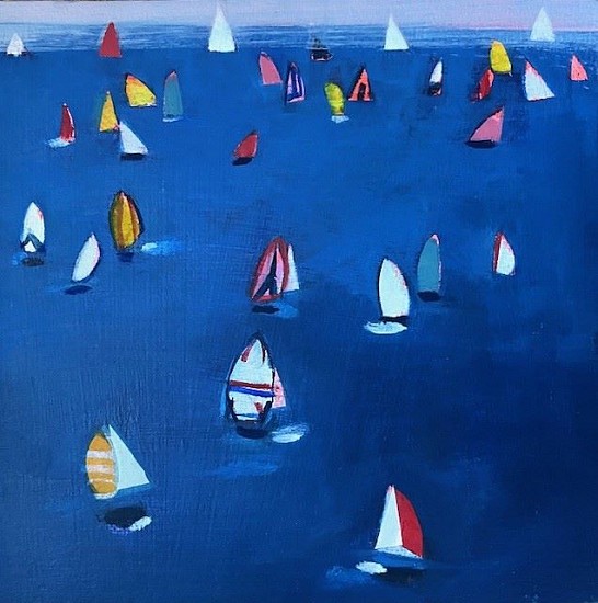 LOUISE MASON, FAIR WINDS AND FOLLOWING SEAS 1
OIL ON BOARD