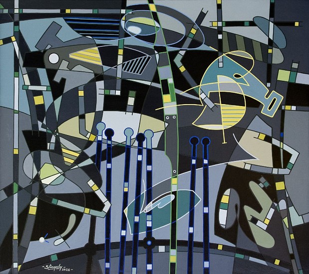 ROBERT SLINGSBY, LINES OF CONTACT
OIL ON LINEN