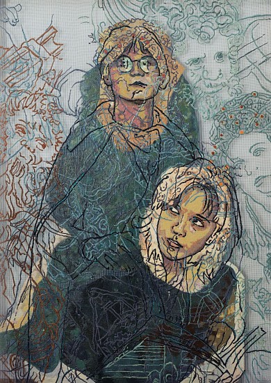 TAMLIN BLAKE, CAUTIONARY TALES
ACRYLIC PAINT ON FIBERGLASS SCREENING MESH AND PLEXIGLASS