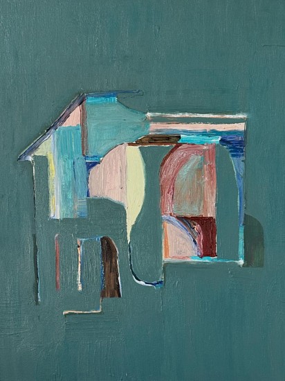 LAURINDA BELCHER, HEAD AND HEART AT HOME
OIL ON ITALIAN COTTON