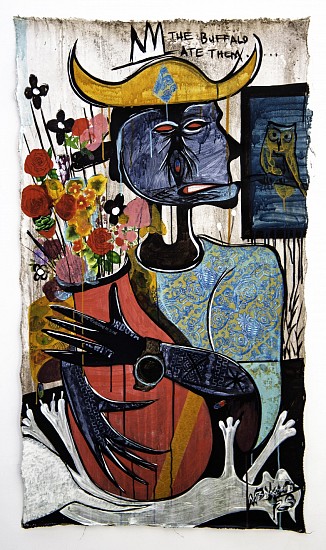 BLESSING NGOBENI, HONEYMOON EPISODE IV
MIXED MEDIA AND COLLAGE ON CANVAS