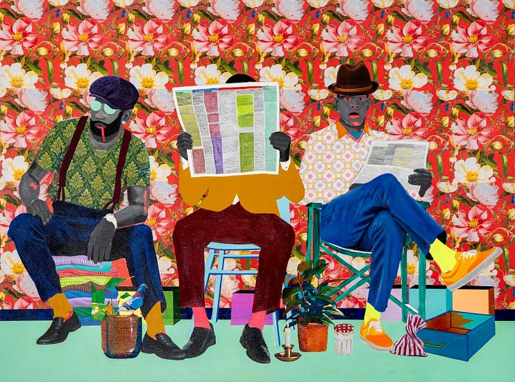 TAFADZWA TEGA, BOYS MATII
MIXED MEDIA ON CANVAS