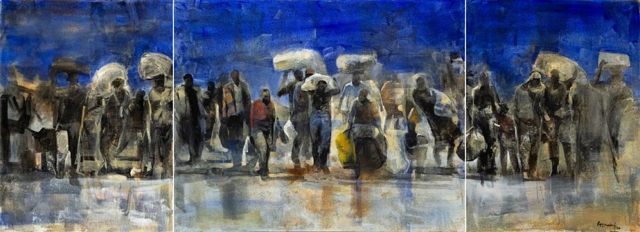 RICKY DYALOYI, MIGRATION I
2026, MIXED MEDIA ON CANVAS