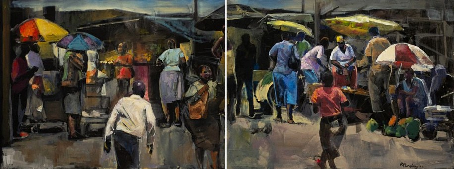 RICKY DYALOYI, TOWNSHIP ECONOMY
2026, MIXED MEDIA ON CANVAS