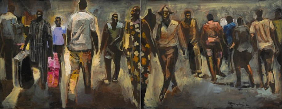 RICKY DYALOYI, WHERE YOUR SHADOW MEETS MINE
2026, MIXED MEDIA ON CANVAS